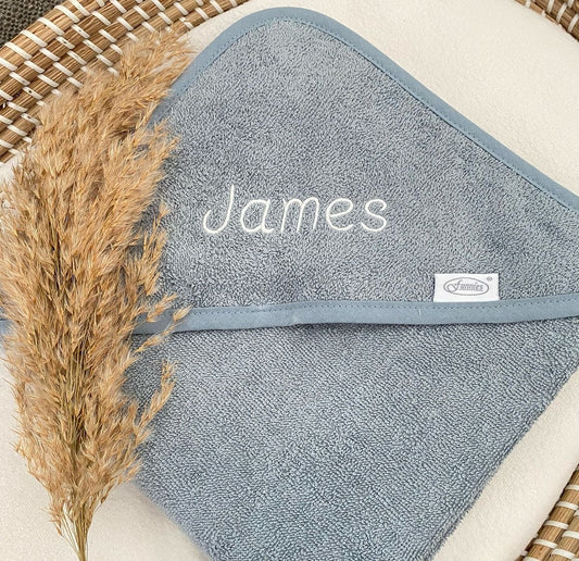 Gepersonaliseerde Badcape met Naam ‘Mistblauw’